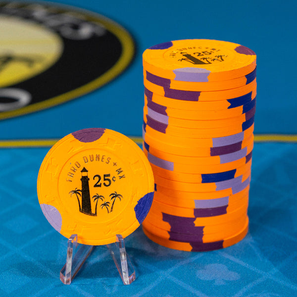1 Rack (100 Chips) Faro Dunes 25c